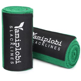 N?A Tree Protector Kit for Slacklines - 59" x 5.9" Tree Guards - 2 Piece Non-Slip Felt Wraps with Anti-Slip Guide Straps - Perfect Outdoor Tree Wear for Ziplines Hammocks Slackline Rope - Green