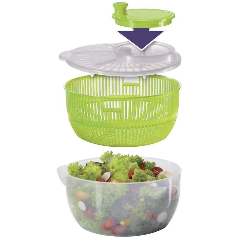 METALTEX 252147006 Salad Spinner Plastic Green