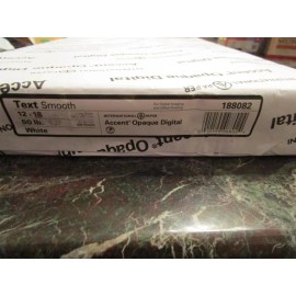 Accent Opaque Digital Copy Paper  12” x 18” 50lb Text Smooth 188082 500 Sheets