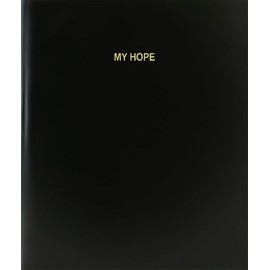 BookFactory My Hope Log Book/Journal/Logbook - 120 Page, 8.5''x11'', Black Hardbound (XLog-120-7CS-A-L-Black(My Hope Log Book))