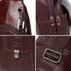 LUKZIJAES - Bolsa de piel genuino para hombre, #10-Café