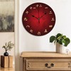 ArogGeld Red & Gold Wall Clock Chinese Calligraphy Round Clocks