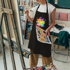 Jpayxese Art Aprons for Painting with Pockets, Art Teacher Gifts for Artists Painters, Artist Smocks for Women Men Teacher Appreciation Gifts for Christmas Thanksgiving