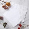 HOULIFE Ladies Lace Hankies - White Handkerchiefs 100% 60S Combed