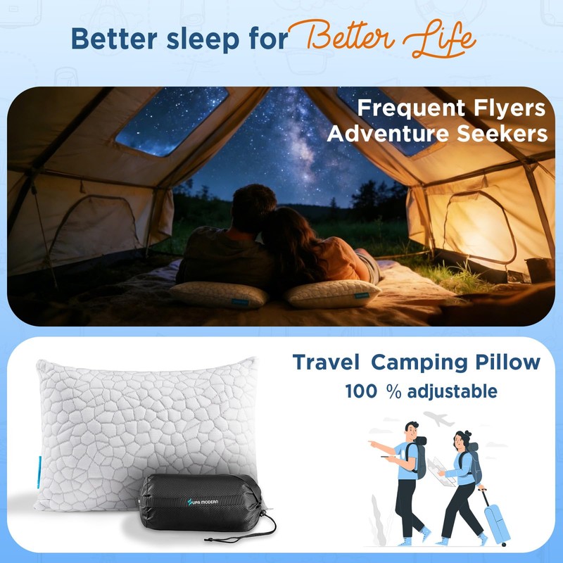 SUPA MODERN Cooling Bed Pillows for Sleeping 1 Pack Small