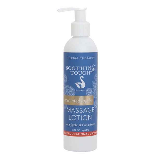 Soothing Touch Jojoba Massage Lotion, Unscented, 8 Ounce