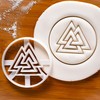 Set of 3 Nordic Runes Cookie Cutters (Celtic Tortoise Knot,