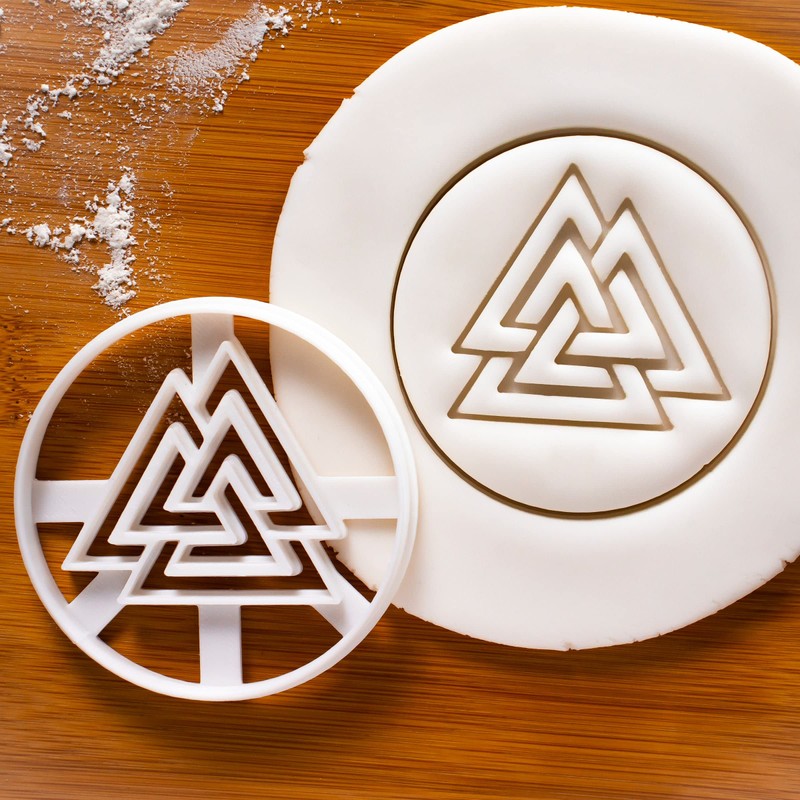 Set of 3 Nordic Runes Cookie Cutters (Celtic Tortoise Knot,