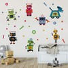 Runtoo Robots - Calcomanías de pared educativas para el aula