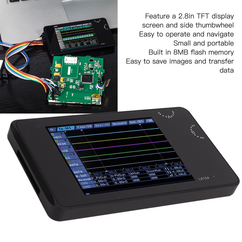 Portable Logic Analyzer 4 Channel Programmable Handheld Logic Analyzer Device
