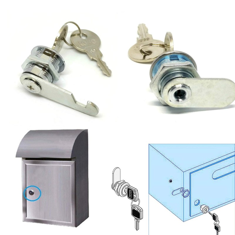 4 Pack 16mm Mailbox Cam Security Lock with Keys Cam