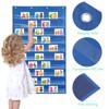 Operitacx Learning Pocket Chart with 10 Transparent Pockets Classroom Pocket
