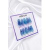 Aqua glass handmade nail tips - Stiletto / 아쿠아 글라스