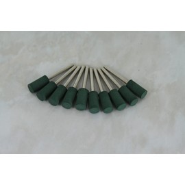 TEMO 10 pc 8 mm (5/16 Inch) Cylinder Rubber Rotary Tool Polishing Burr with 3 mm (1/8 Inch) Shank for Dremel Rotary Tools