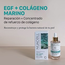 DM CELL NUA Cell EGF Colágeno Marino Sérum Potenciador con Galactomyces, Beta Glucan, 2fl.oz