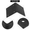 QWORK Heavy Duty Steel Shelf Bracket Set, 2 Pcs, Black