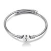MiiFort Women's Initial Name Silver Cuff Bangle Letter X Bracelet