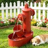 Metal Solar Powered Water Fountain with Backup Battery,Outdoor Fountains
