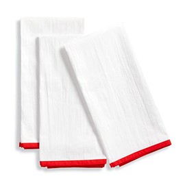 LLdecor Large Premium Flour Sack Kitchen Towels (Urban Red)