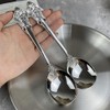 Siaiqiang Gorgeous Round Soup Spoons,18/10 Stainless Steel Fine Embossed Texture