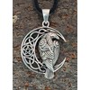 Kiss of Leather Raven in Moon Pendant 925 Silver No.392,