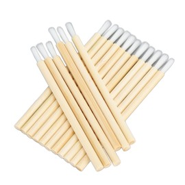 Disposable Bamboo Handle Lip Brush, 100pcs Lip Brush for Lipstick, Portable Lip Gloss Wands for Lipstick Lip Gloss, Nylon Fiber Bamboo Handle