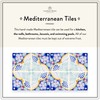 Casablanca Market MT035 Mediterranean Ceramic Florence Decorative Tile, Blue
