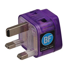 ROAD WARRIOR RWG-D002 Electrical Plug W BF Type (UK, Singapore, Hong Kong, Malaysia, etc.), Socket (Female Side), 2 Sockets, 13 A, 250 V, Adapter, Plug, Exception Application Approved Product