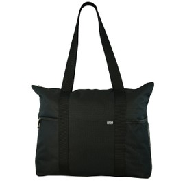 Ensign Peak Shoulder Tote with Multiple Pockets and Zipper Closure, Black