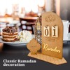 Ramadan Advent Calendar, Wooden Countdown Calendars Decorations for Home, 30