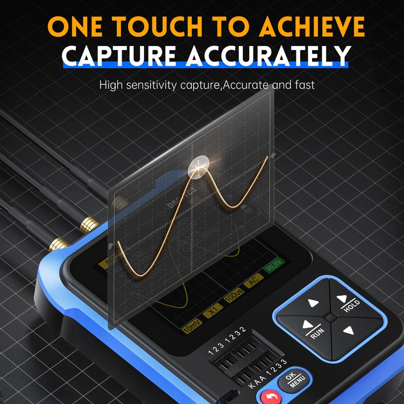 Handheld Portable Digital Oscilloscope Transistor Checker Tester Inductance Capacitance Resistance