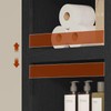 UPOSOJA 72" Tall Arched Narrow Bathroom Storage Cabinet with Lights,