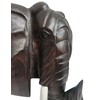 Huge 2ft Tall Elephant Head Hand Carved Mahogany Wood African