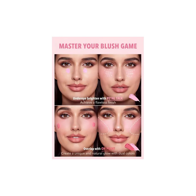 Blush Liquido Sheglam Diferentes Tonos Tono del maquillaje Petal-talk