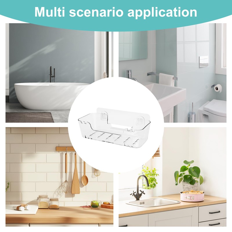 JJoexyfit Bath Toy Storage Organizer, Transparent Bath Toy Holder with
