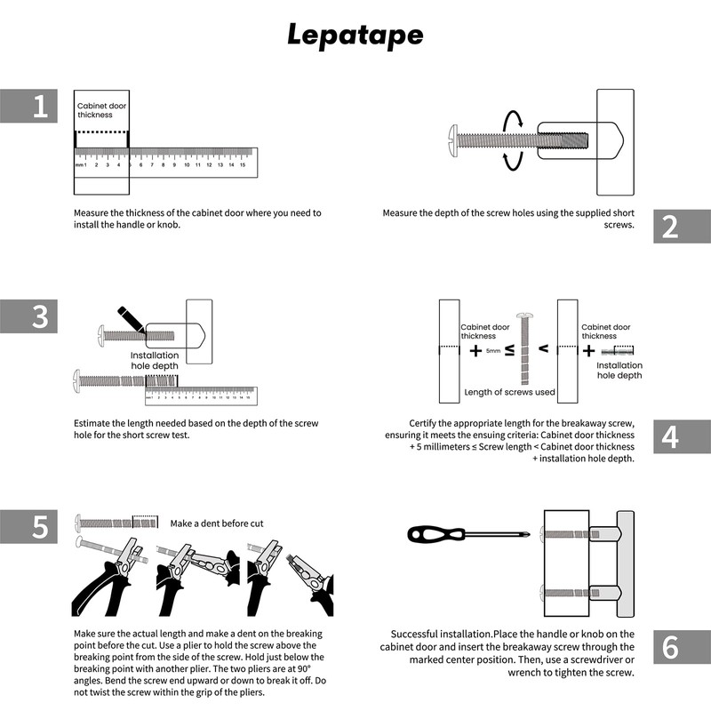 Lepatape 10 Pack Cabinet Knobs Brushed Nickel Drawer Knobs -