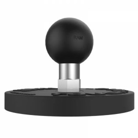 RAM Mount Tough-Mag 66mm Diameter Round Magnetic Plate 1" Ball Base RAM-B-MAG66U