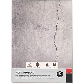 Stone Paper Block, Sketch Pad, 192 g/m2, 40 Pages Including 1 HB Pencil 20x20Cm