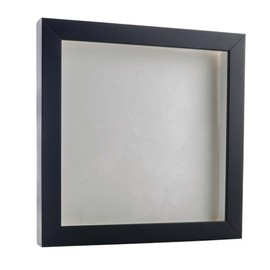 14x14 Shadow Box Black | 1" Depth of Usable Space | Solid Wood Pine | Includes UV Resistant Acrylic Plexiglass, Acid-Free Backing & Hanging Hardware | Made to Order in USA