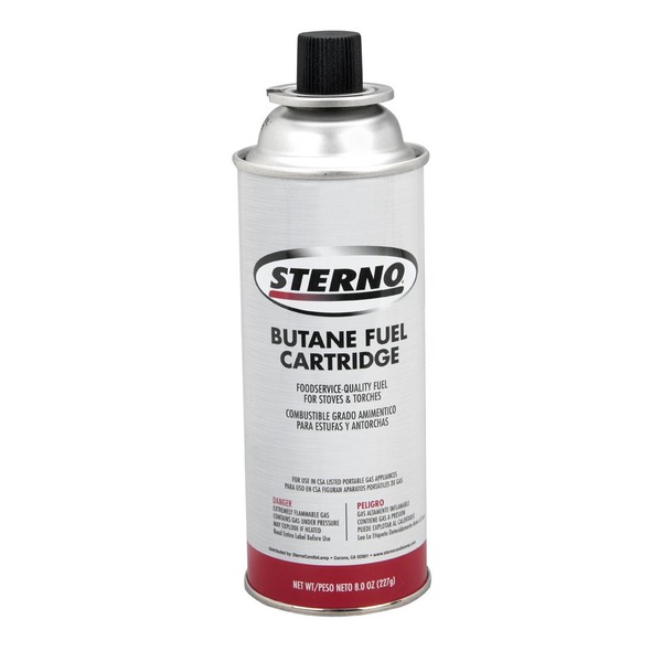 Sterno 50162 50130 8-Ounce Butane Fuel Cartridges, 12-Pack