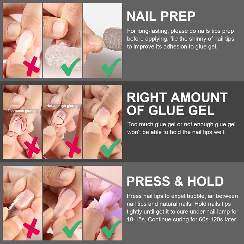 AIMEILI Nail Glue for Acrylic Tips Extra Strong Nail Bond