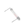 Lantelme Wiener Window Thermometer, Glass, Chrome-Plated Metal, Long 20 cm