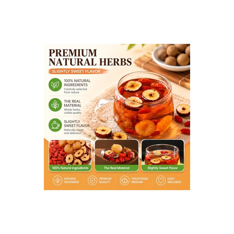 Herbal Tea, Longan Red Date Goji Berry Tea, Jujube Tea,
