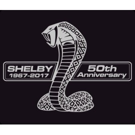 SE 2015-2020 US Mustang (VCM_50TH) Visor Warning Label Vinyl Cover 50th Anniversary