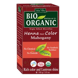 Indus Valley Bio Organic 100% Pure and Natural Henna Hair Colour (Mahgany)