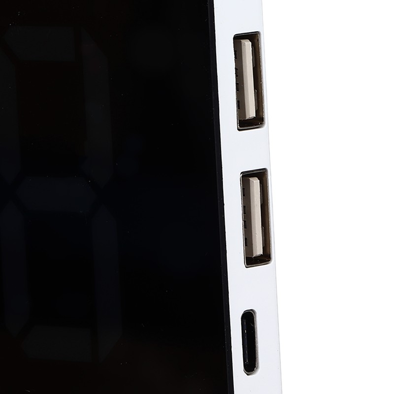 LED Digital Alarm Clock USB Charging Mirror Clock with 4