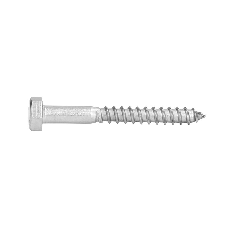 304 Stainless Steel Half Thread Bolt Wood Hex Lag Screws