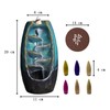 xunfu Backflow Incense Burner, Incense Waterfall Ceramic Incense Burner with