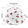 Cherry White Bucket Hat Beach Sun Hat Fishing Hat for