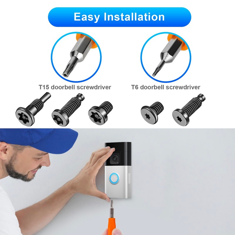 20Pcs Security Screws for Camera Doorbell Screws Replacement with Video